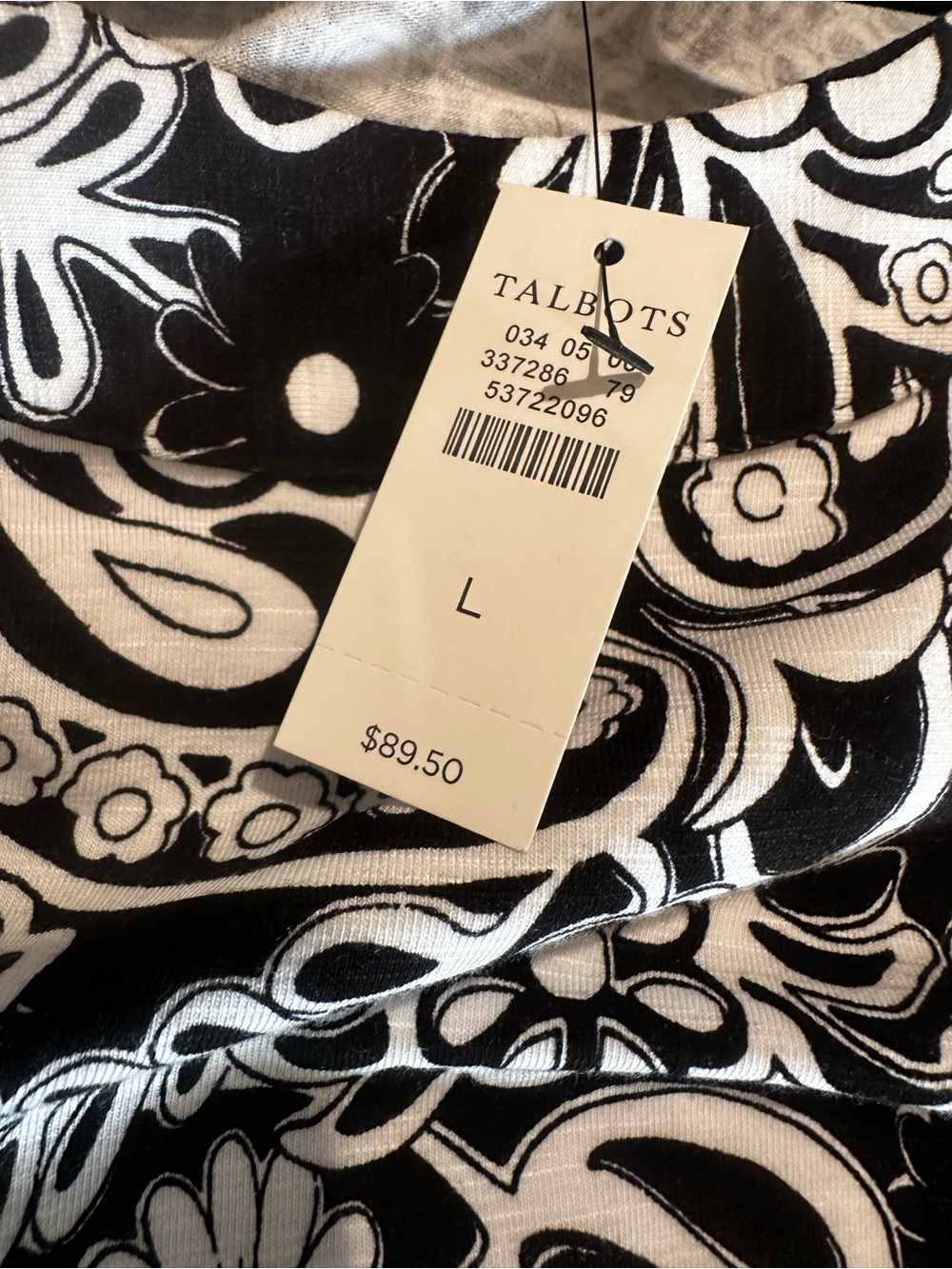Talbots Black & White Floral-Print Sleeveless Maxi Dress - Picture 2 of 9